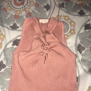 A pink long tight dress!